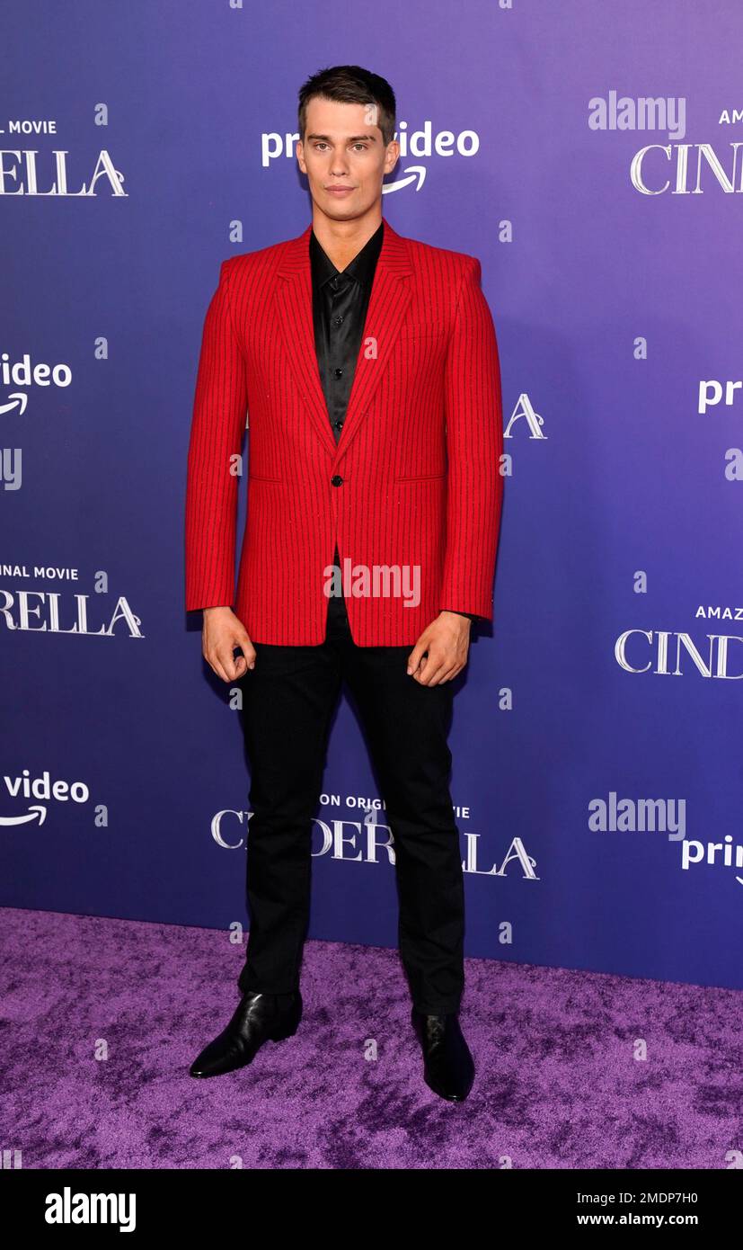 Nicholas Galitzine, a cast member in "Cinderella," poses at the ...