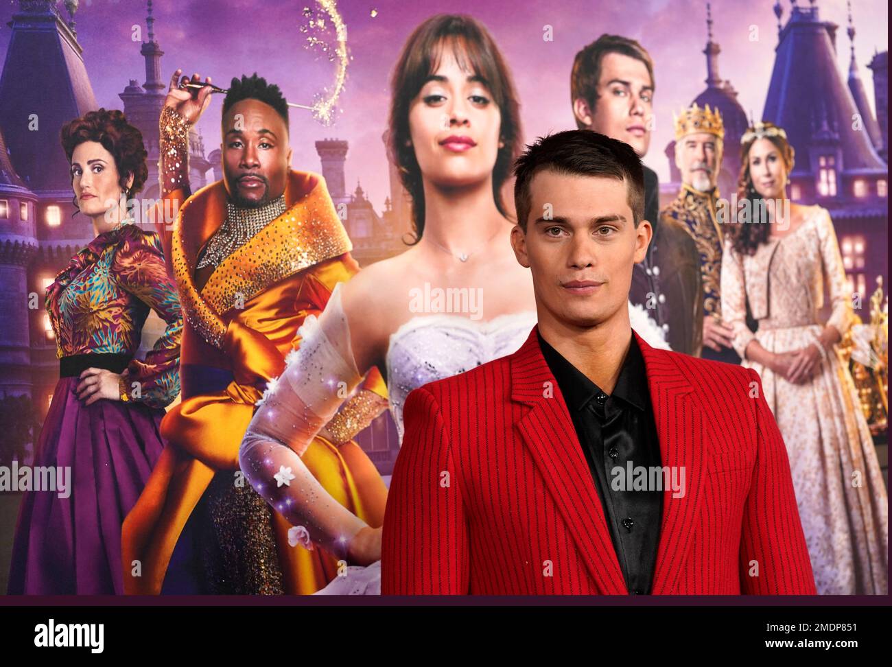 Nicholas Galitzine, a cast member in "Cinderella," poses at the ...