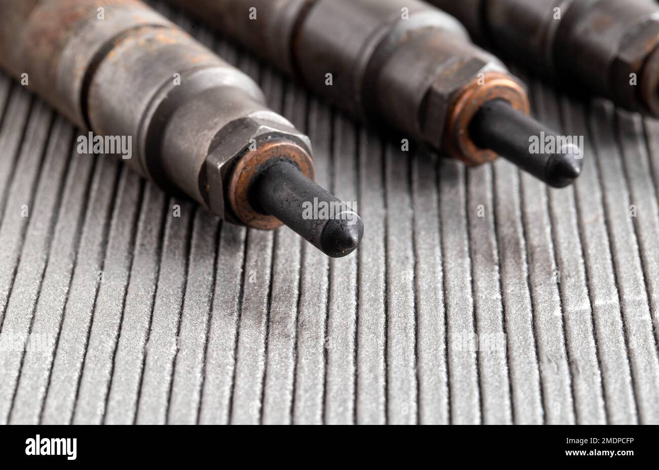 Injectors with diesel engine fuel supply system. Fuel spray. Automotive