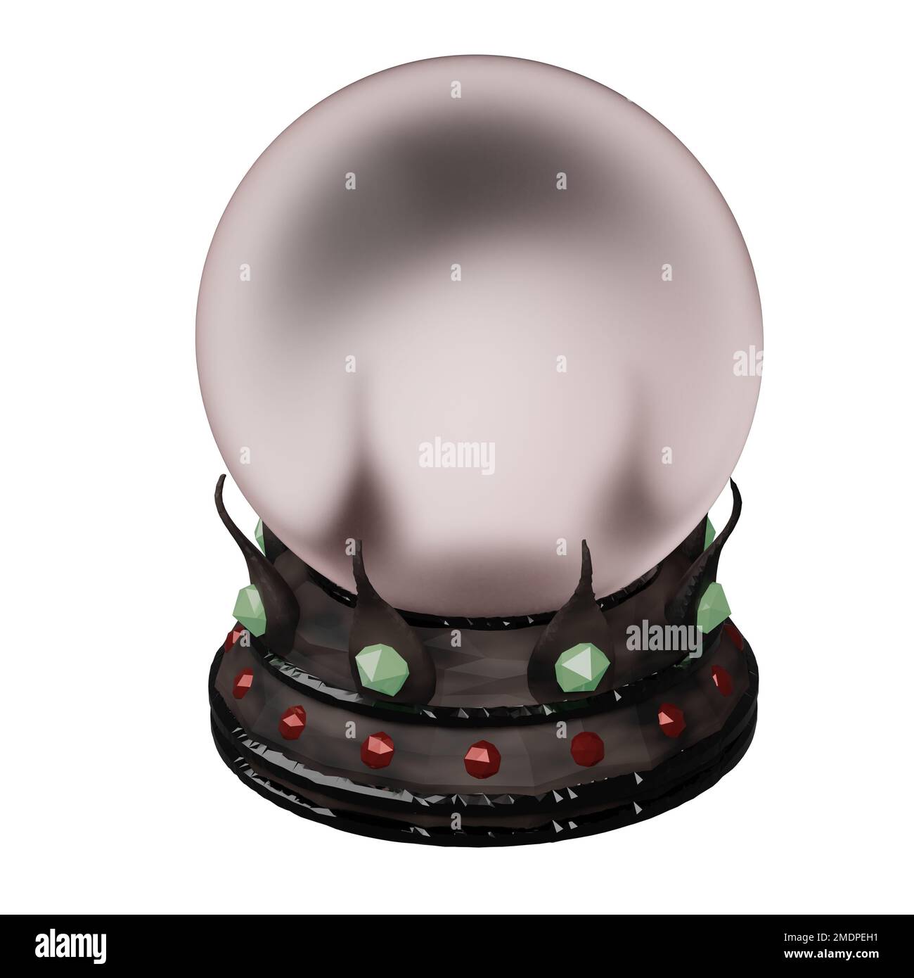 3D rendering of isometric Fortune teller magic crystal ball. Divination
