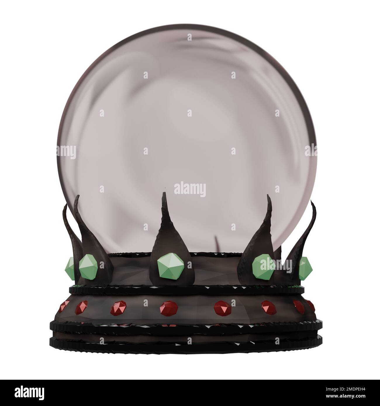 3D rendering of Fortune teller magic crystal ball. Divination and