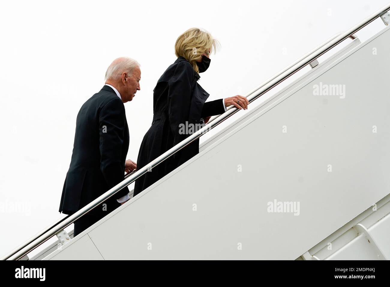 President Joe Biden and first lady Jill Biden board Air Force One at ...