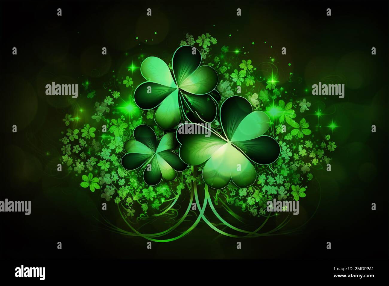st. patrick's day abstract green background for design colorful abstract background Stock Photo