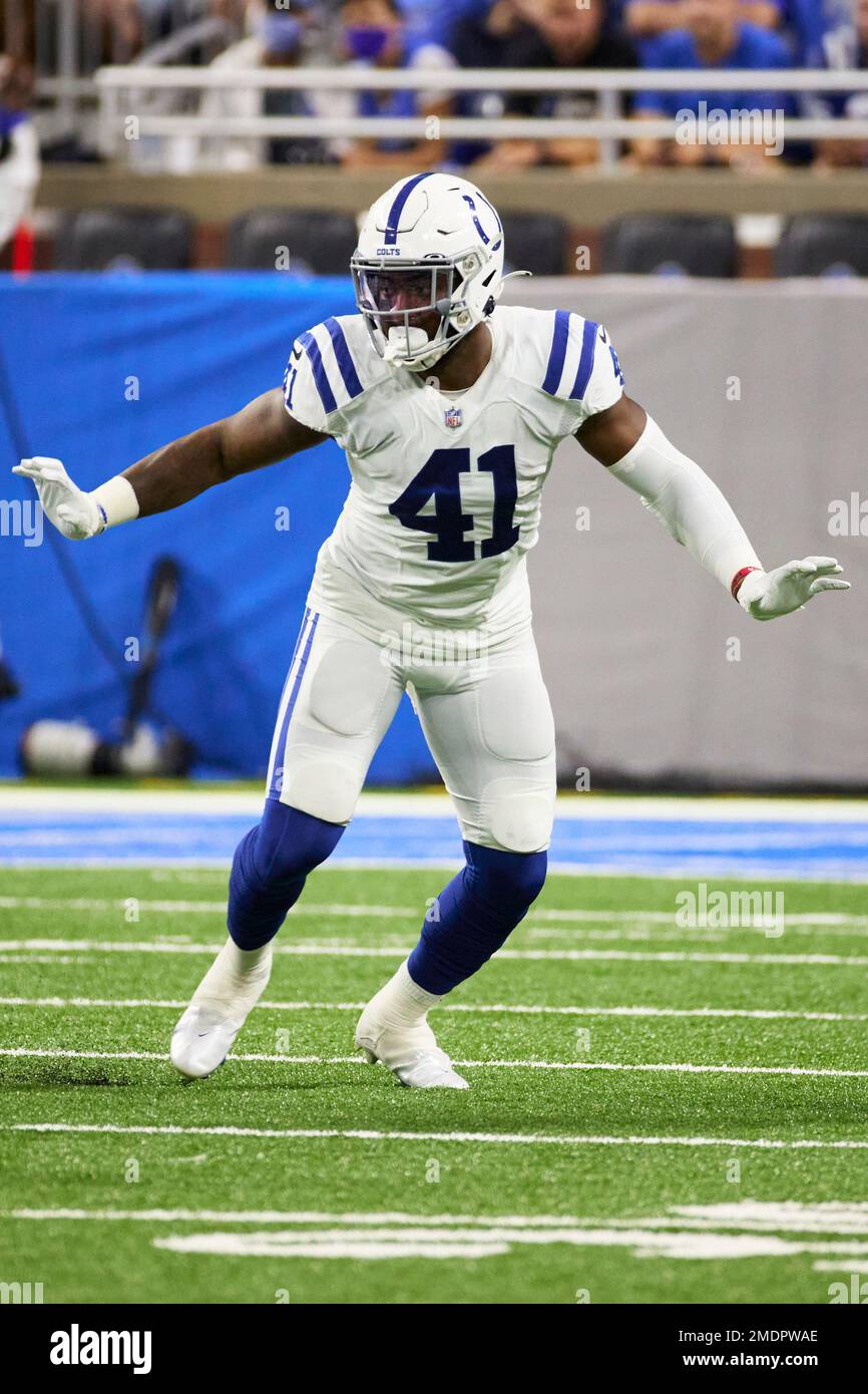 Indianapolis Colts tight end Farrod Green (41) warms up on the field during  pregame prior to an NFL preseason football game against the Minnesota  Vikings, Saturday, Aug. 21, 2021 in Minneapolis. Indianapolis