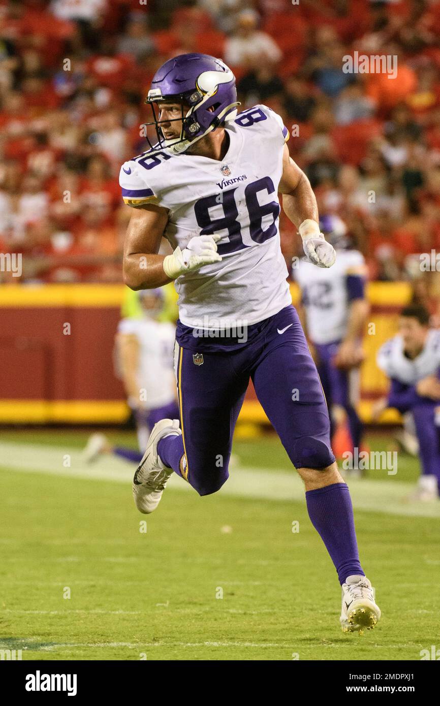 Minnesota Vikings tight end Brandon Dillon (86) during an NFL preseason  football game against the Indianapolis Colts, Saturday, Aug. 21, 2021 in  Minneapolis. Indianapolis won 12-10. (AP Photo/Stacy Bengs Stock Photo -  Alamy