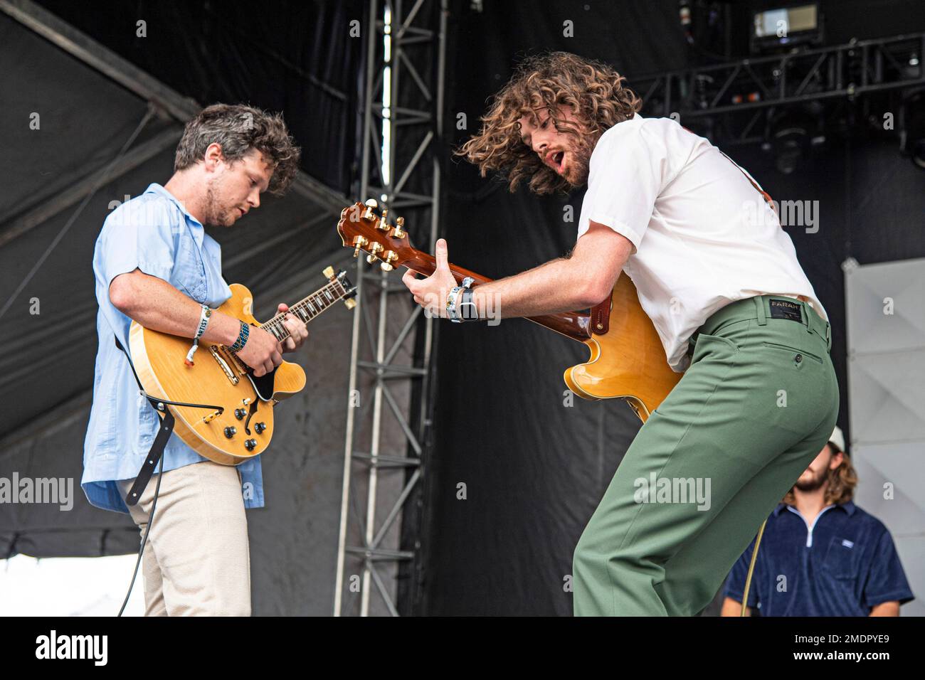 Alec Bolton, left, and Joseph Settine of The Brook & The Bluff perform