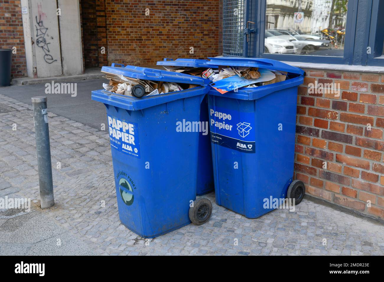 Waste paper bins from Alba Stock Photo Alamy