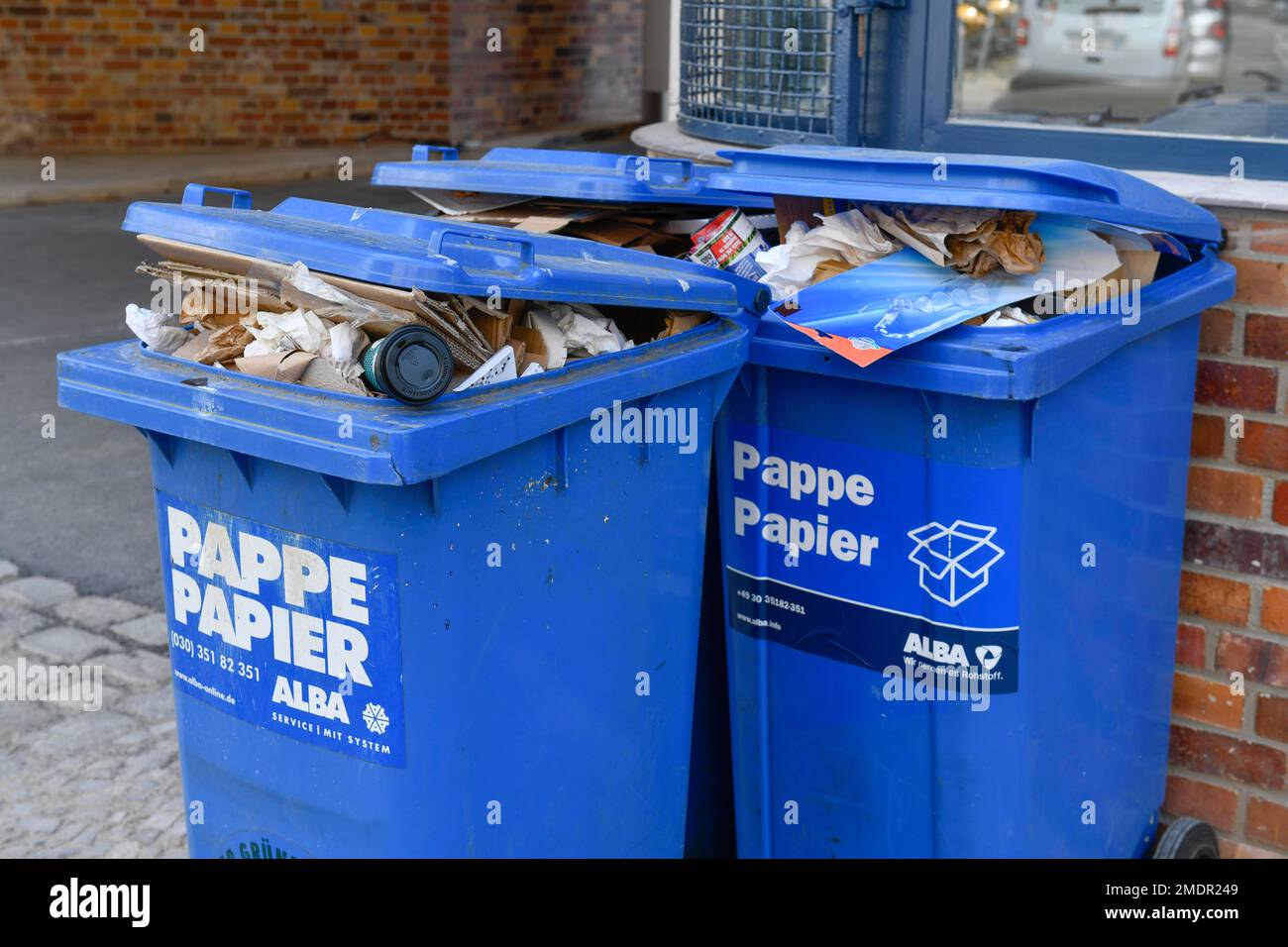 Waste paper bins from Alba Stock Photo - Alamy