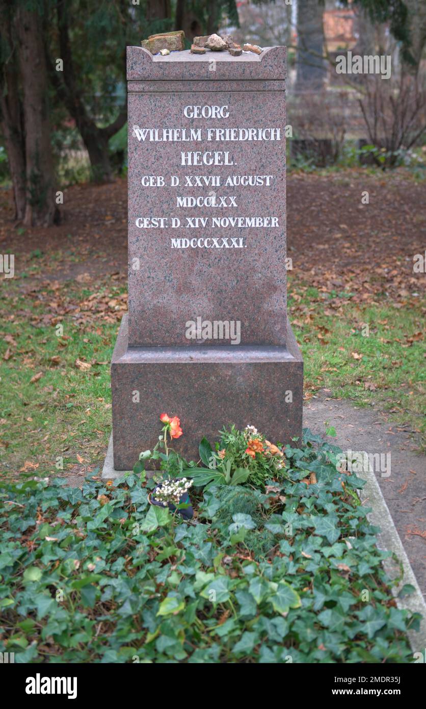 Grave Georg Wilhelm Friedrich Hegel, Dorotheenstaedtischer cemetery, Chausseestrasse, Mitte, Berlin, Germany Stock Photo