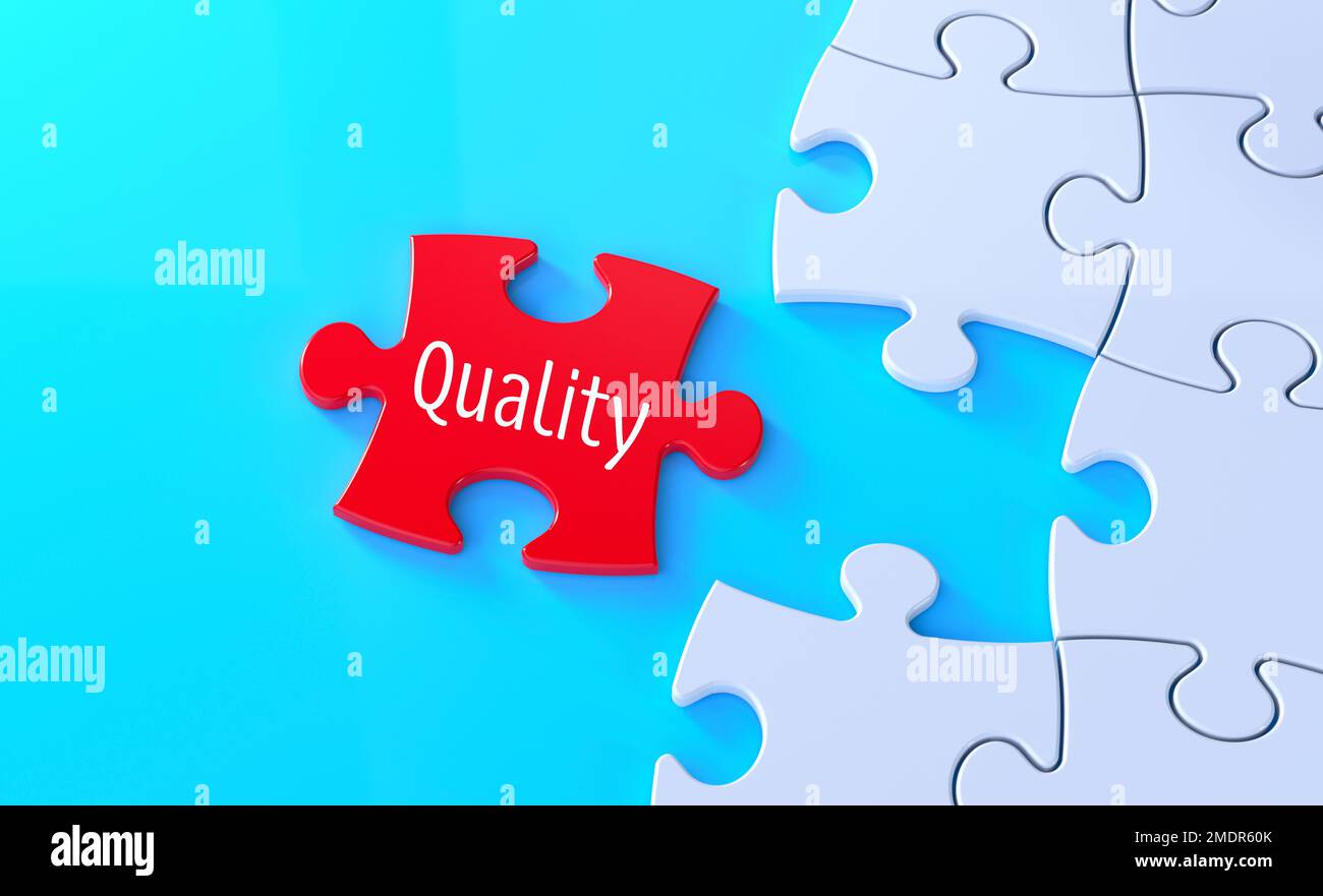 quality puzzle concept Stock Photo Alamy