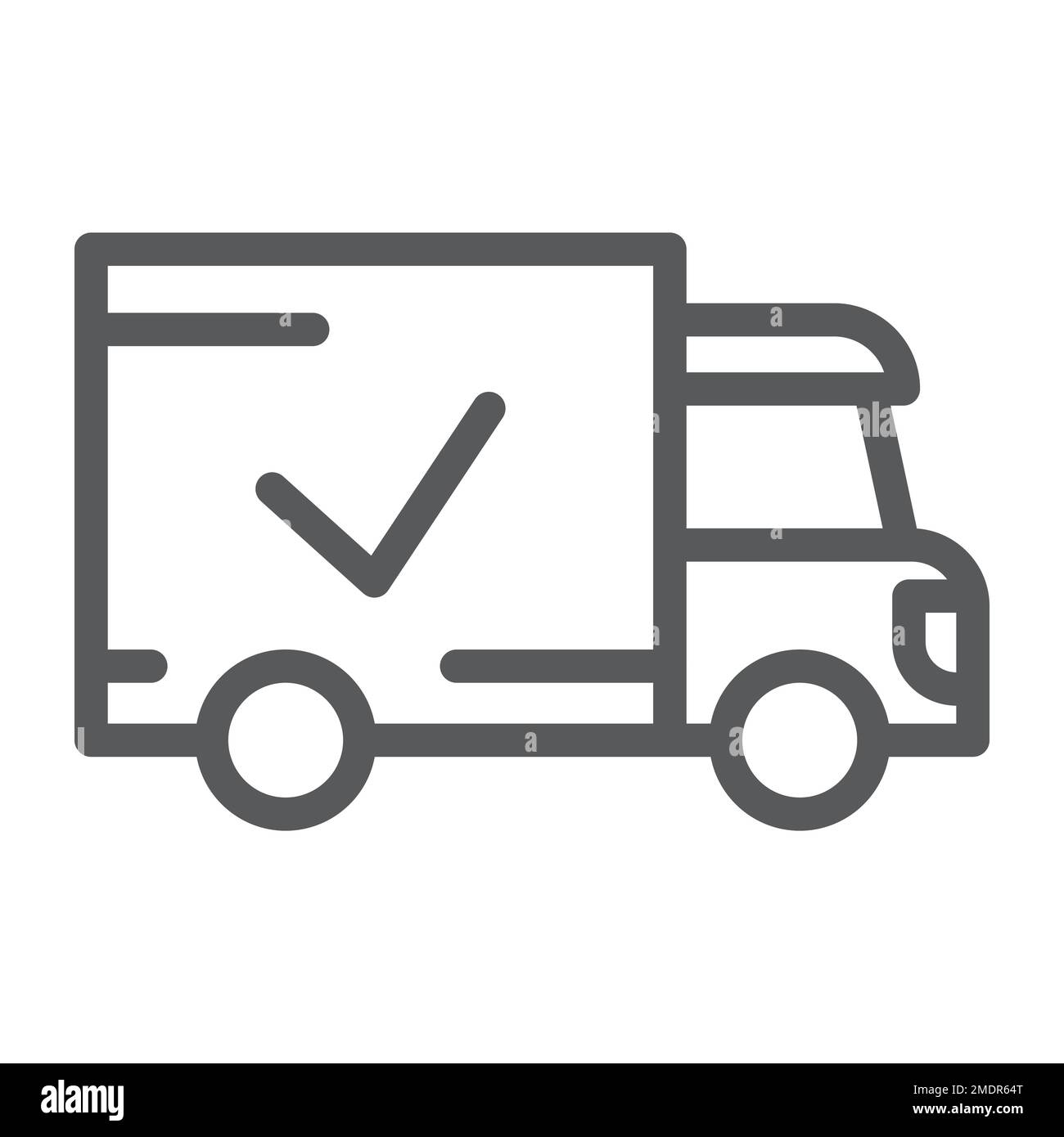 Delivery line icon, shipping and service, truck sign, vector graphics