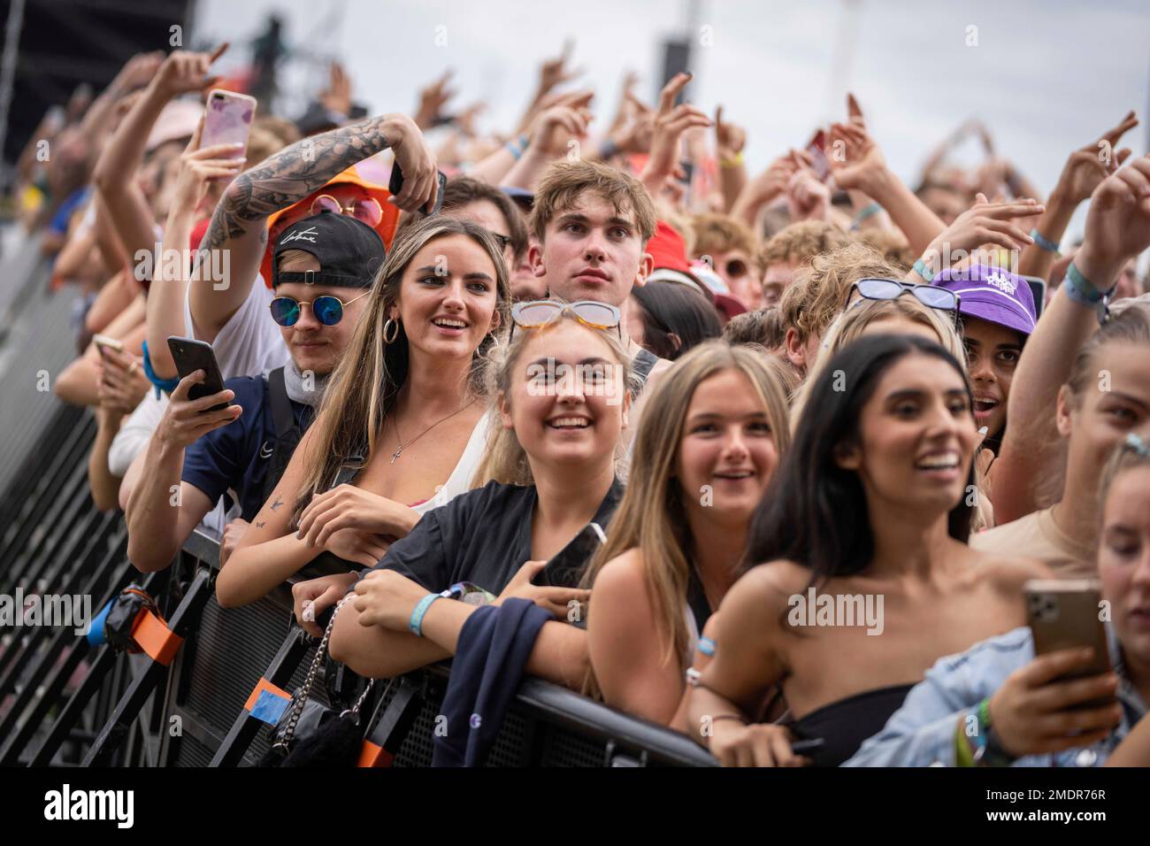 Members of the public at the Main Stage of Reading Music Festival, in ...