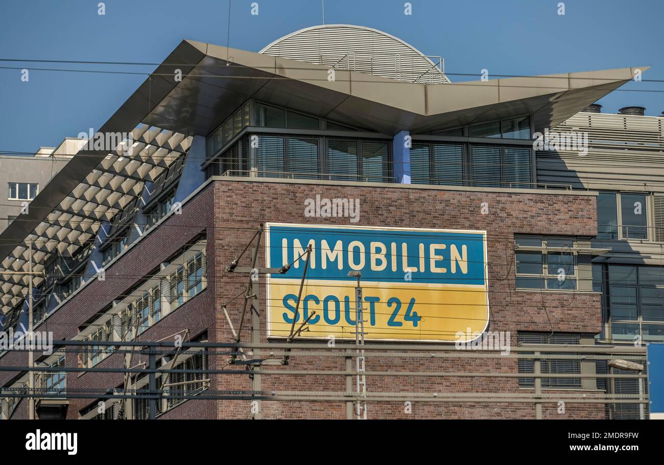 Immobilien Scout, Andreasstrasse, Friedrichshain, Berlin, Germany Stock Photo