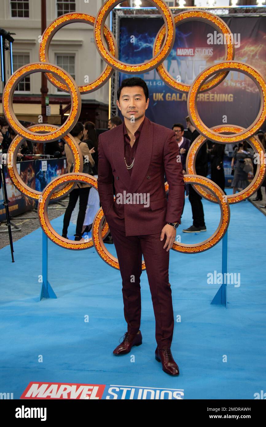 Actor Simu Liu poses for photographs on the red carpet for the premiere ...