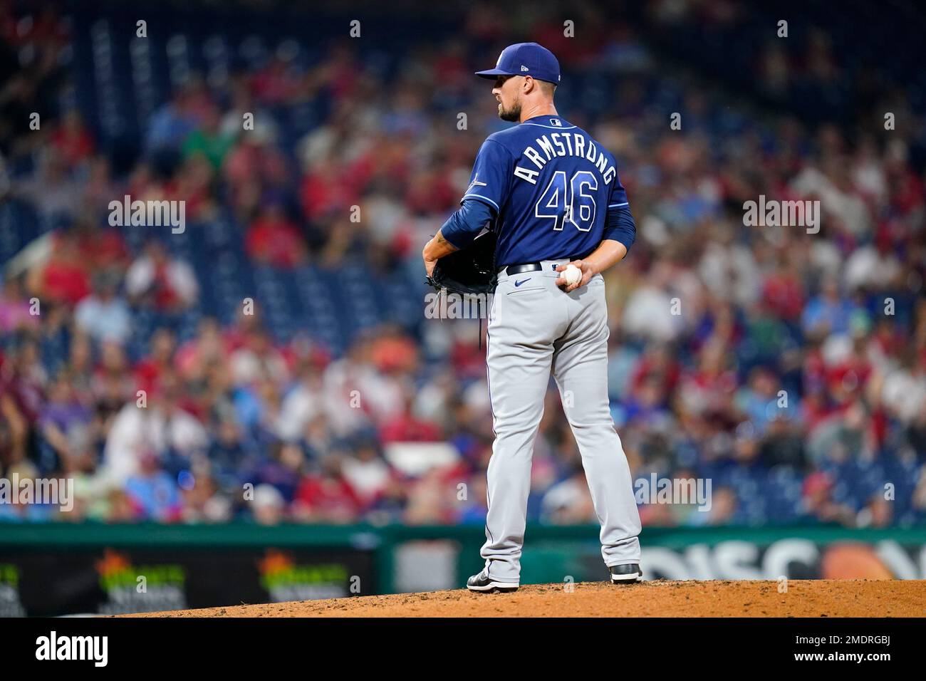 Tampa Bay Rays' Shawn Armstrong plays during an interleague baseball