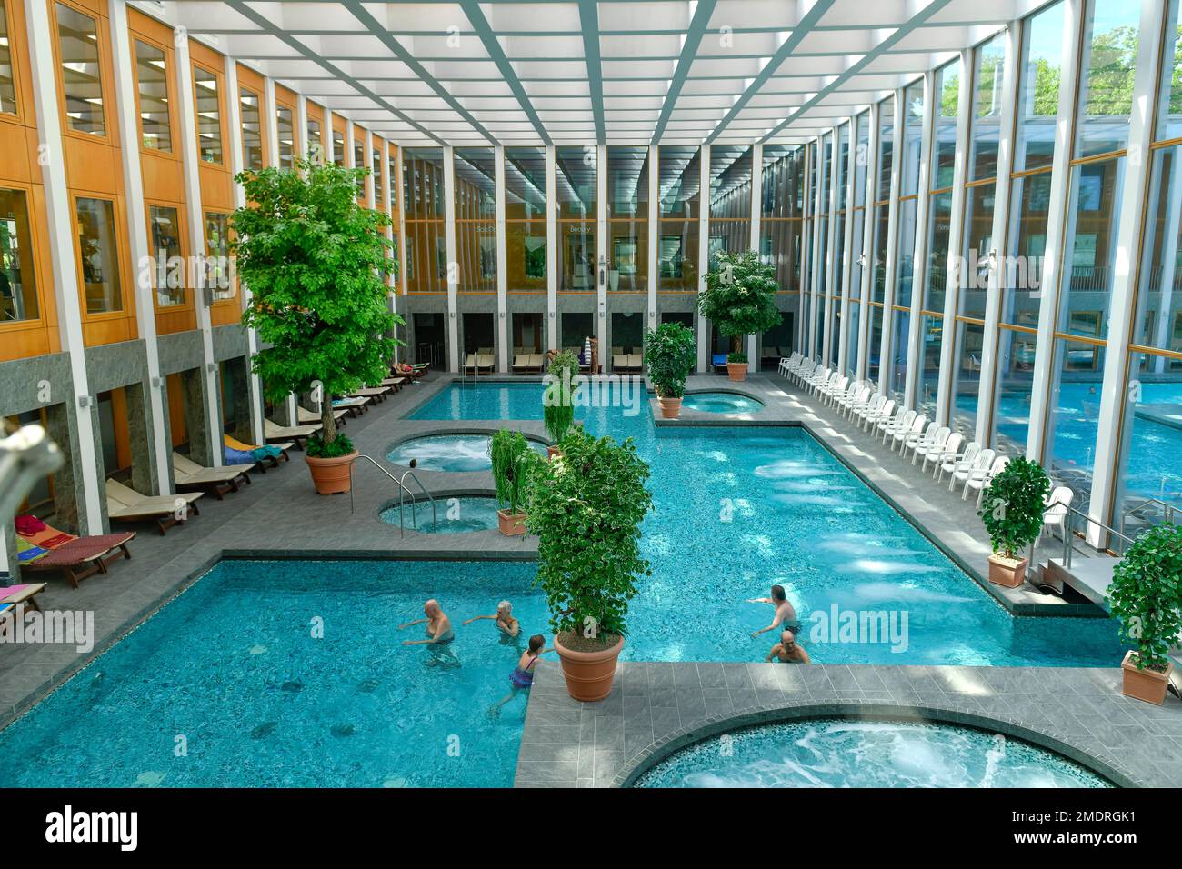 Therme, Am spa garden, Bad Saarow, Brandenburg, Germany Stock Photo - Alamy