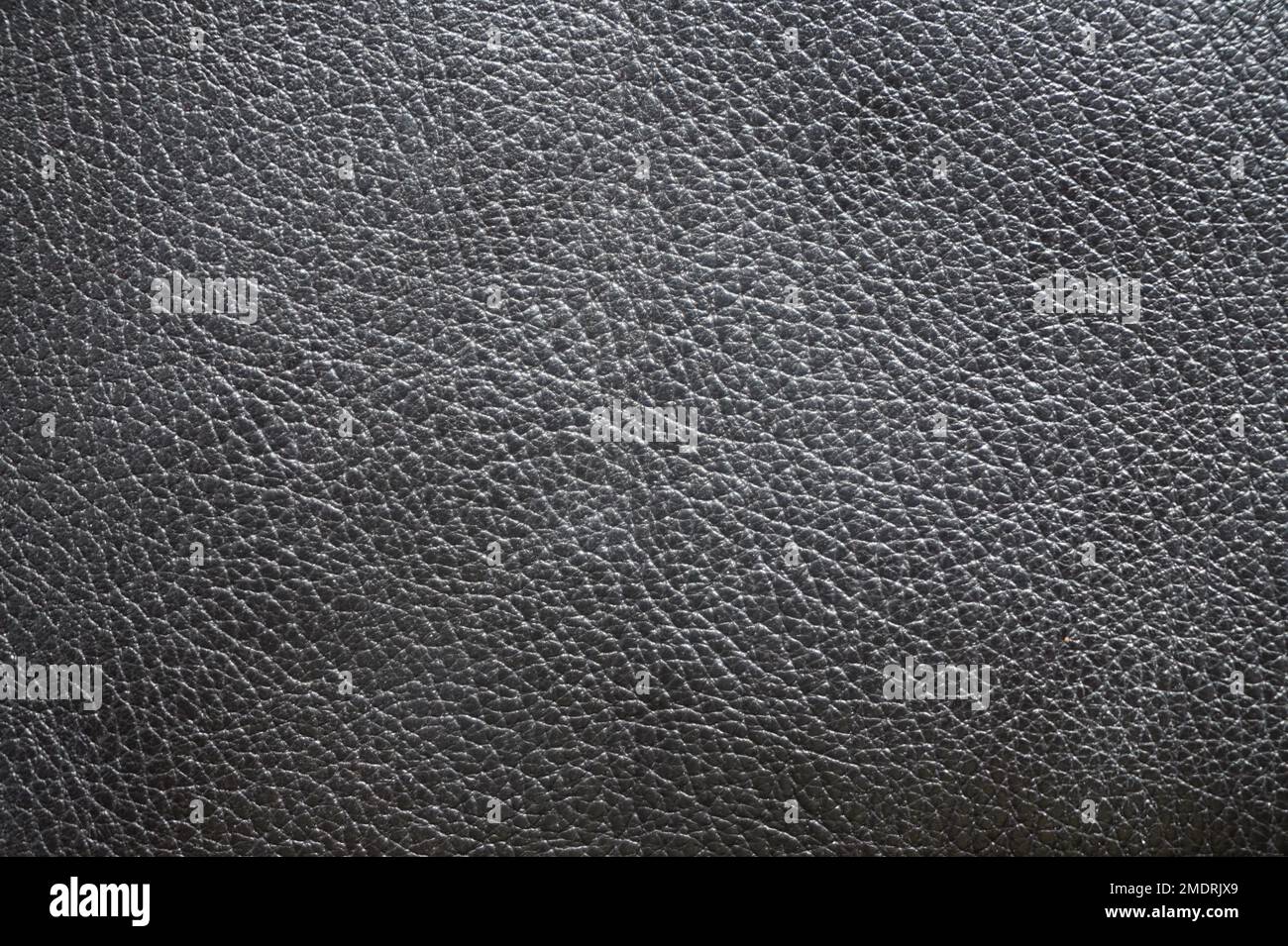 Black leather texture - horizontal photograph Stock Photo