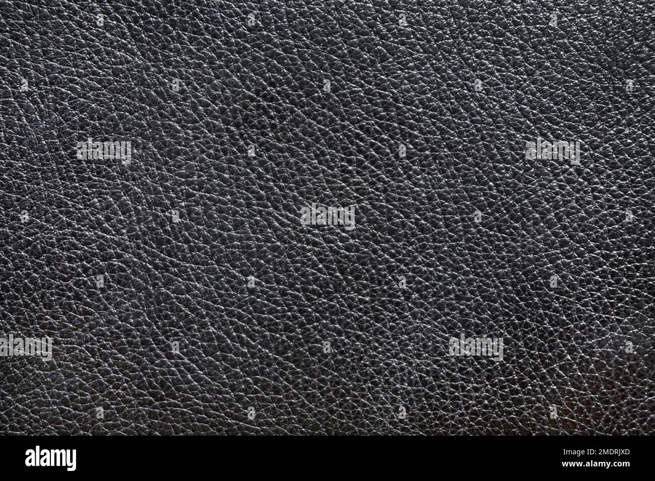 Black leather texture - horizontal photograph Stock Photo