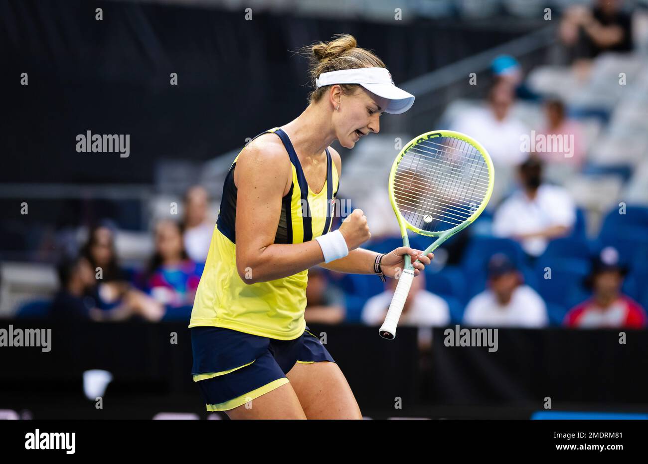 Barbora Krejcikova of the Czech Republic in action against Jessica ...