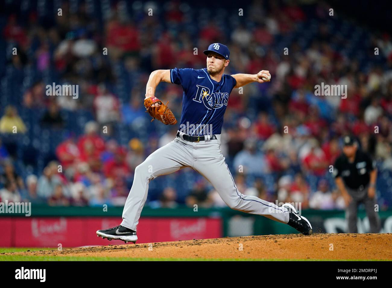Tampa Bay Rays' Adam Conley plays during an interleague baseball game