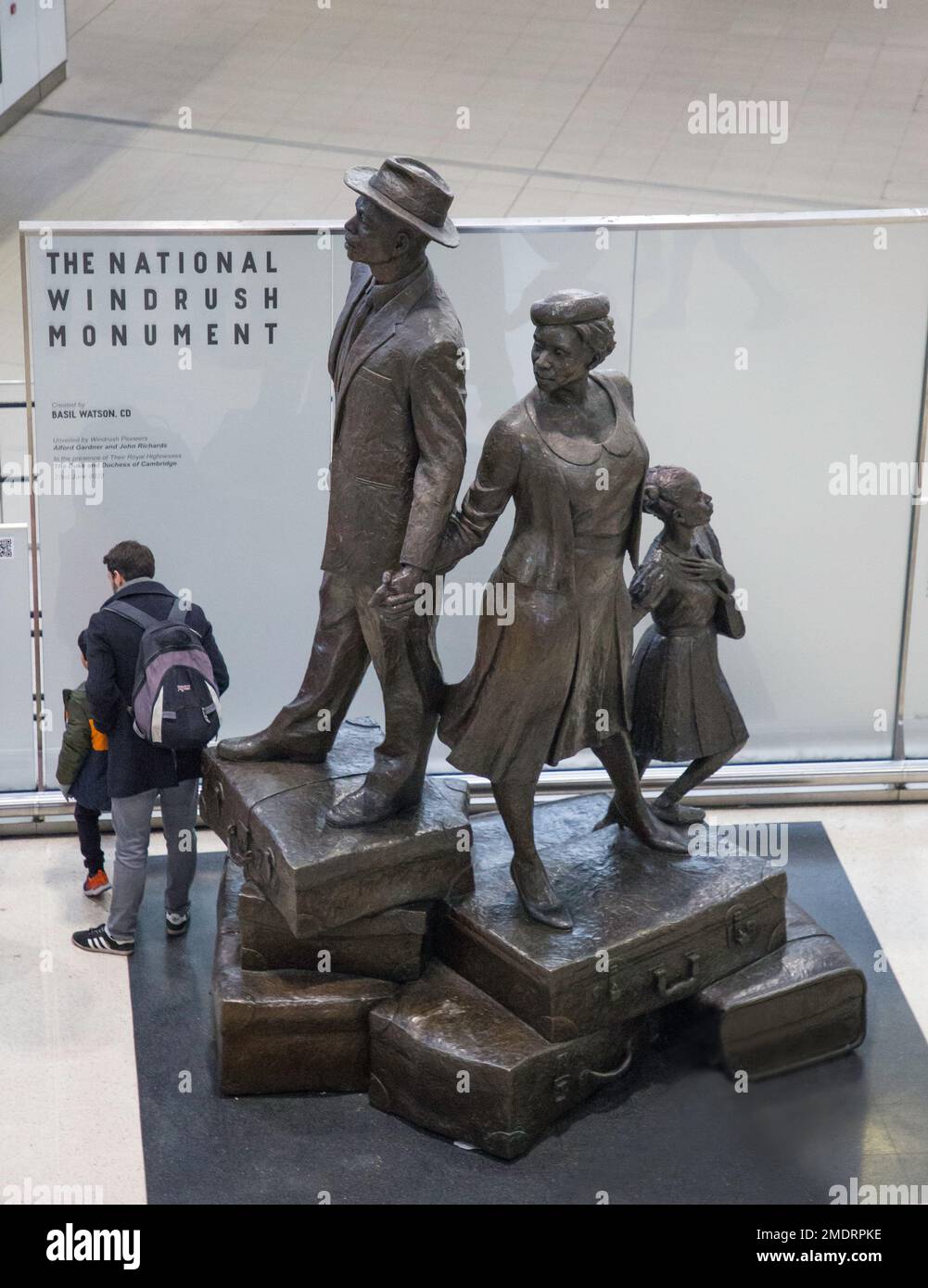 The National Windrush Monument is a bronze sculpture by Basil Watson in