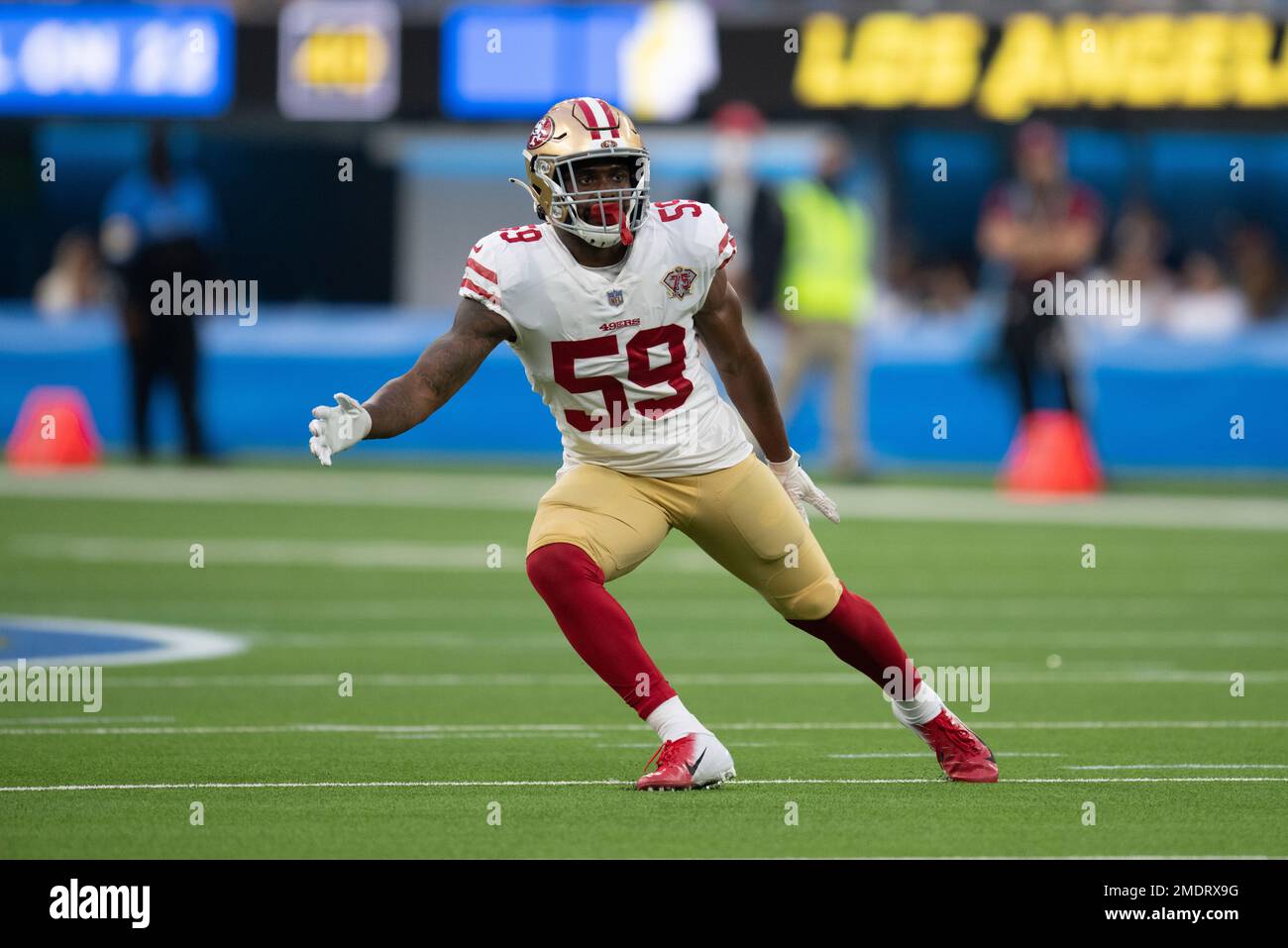 San Francisco 49ers linebacker Elijah Sullivan (59) against the