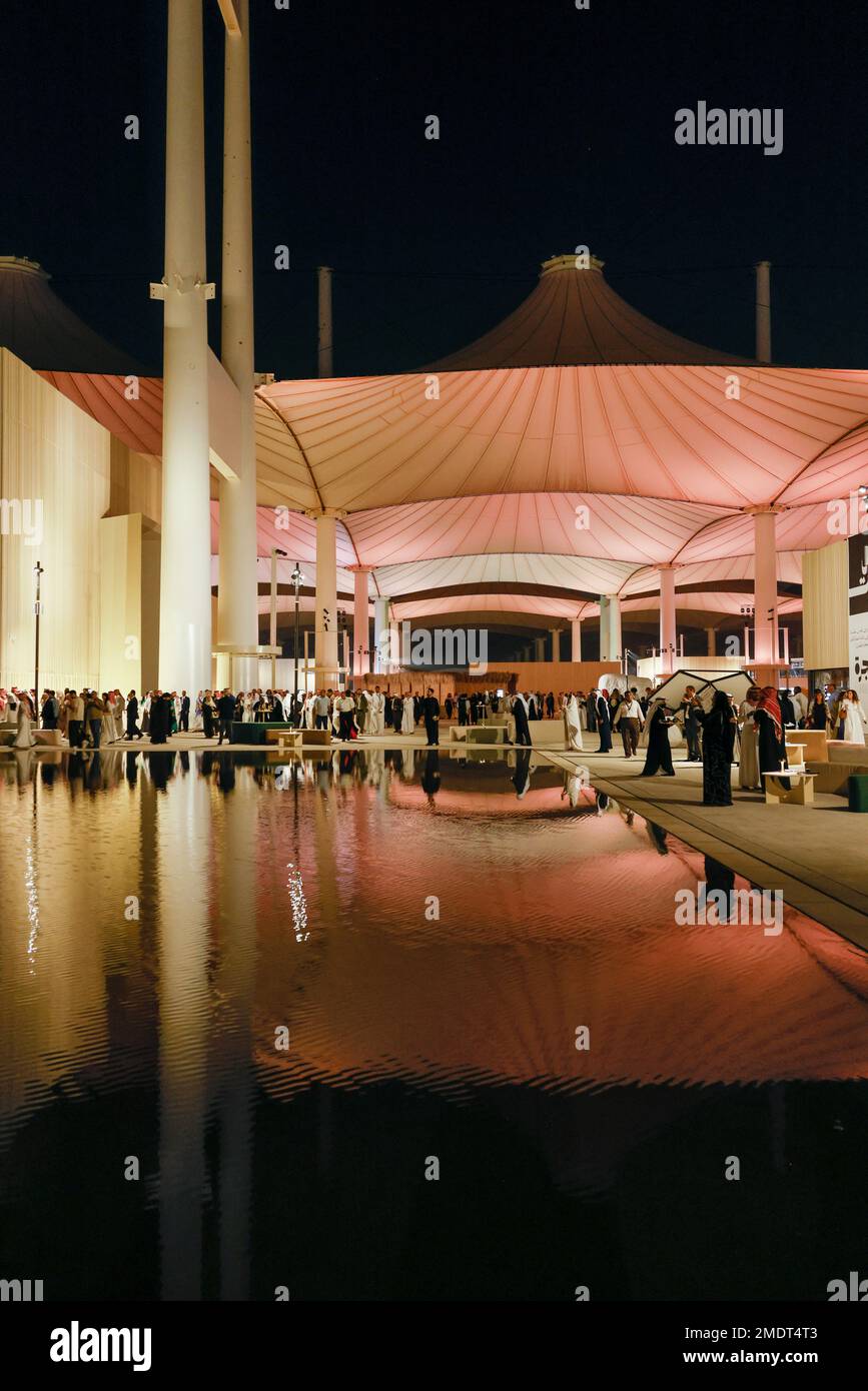 crowds for inauguration ceremony, Islamic Arts Biennale 2023, Jeddah