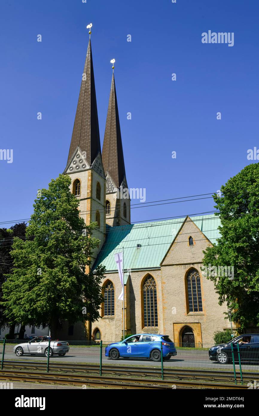 Neustaedter Marienkirche, Papenmarkt, Bielefeld, North Rhine-Westphalia, Germany Stock Photo
