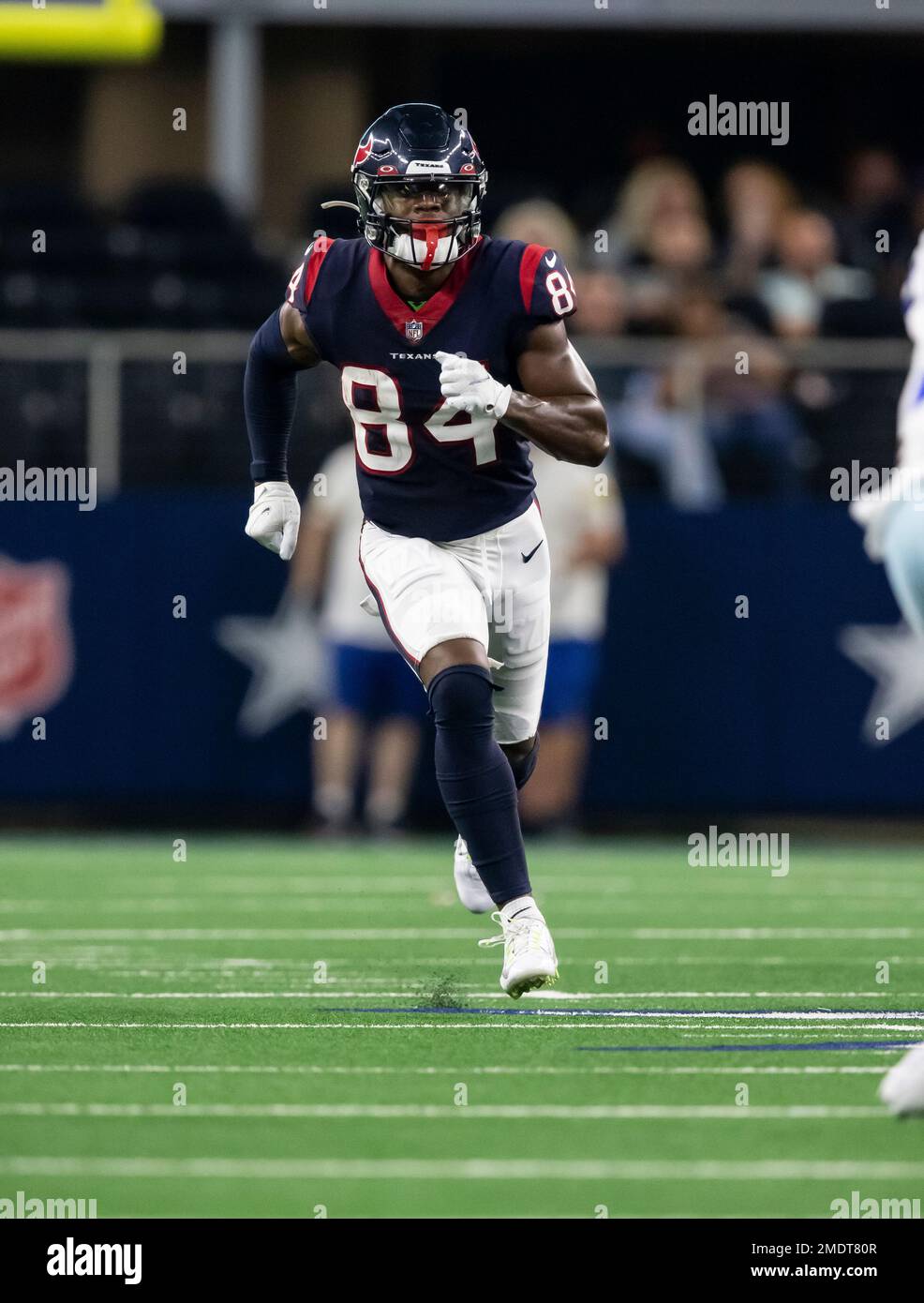 Houston Texans wide receiver Jordan Veasy (84) runs a play during an NFL  preseason football game