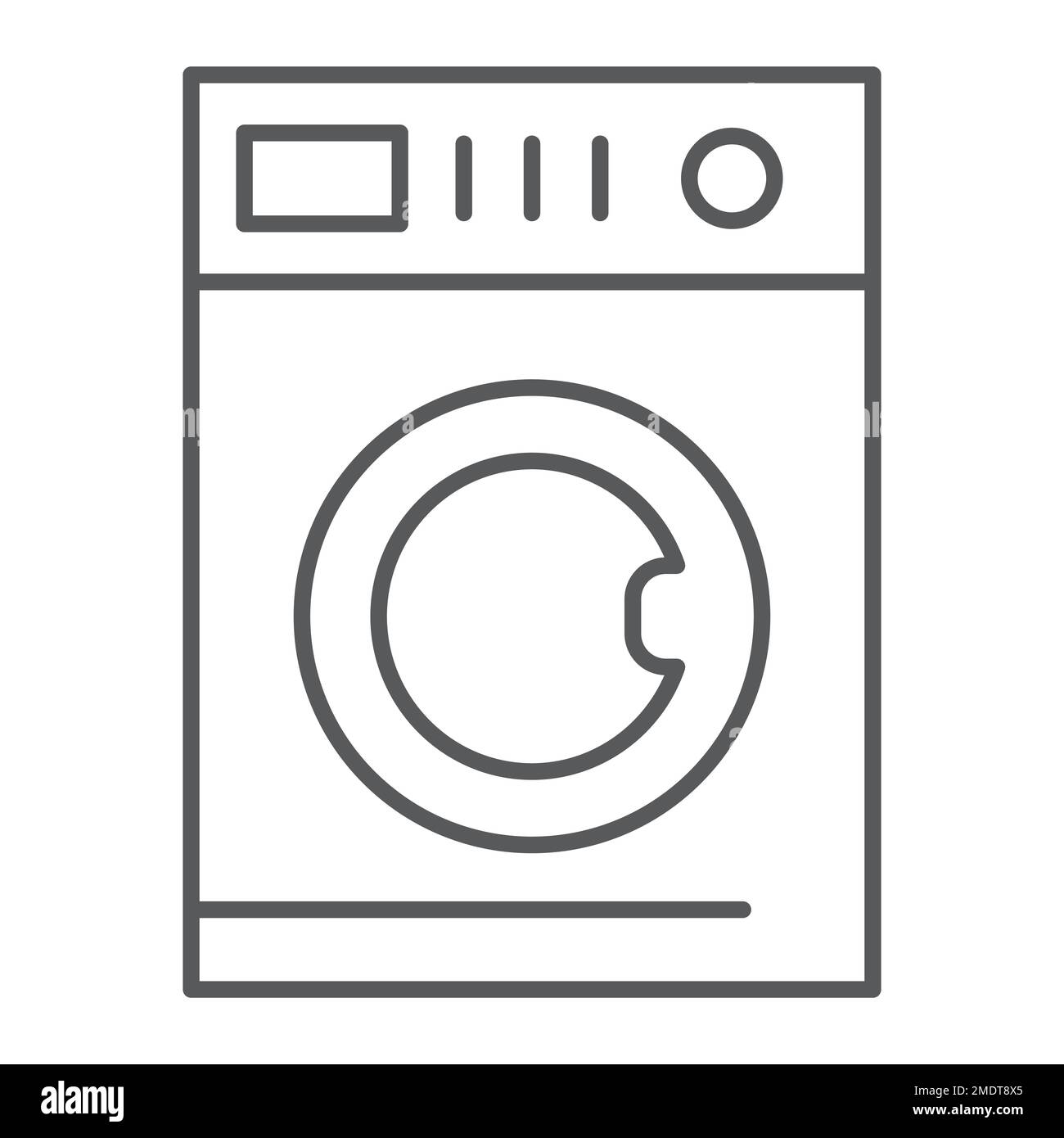 Car washing thin line icon, laundry and clean, washing machine sign