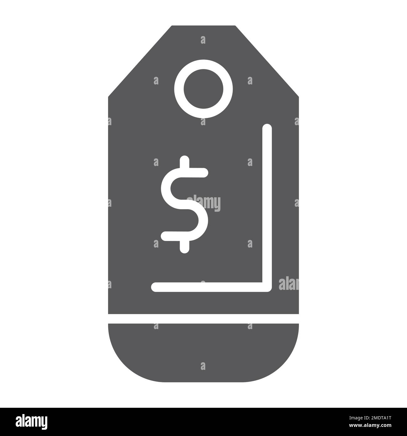 Price tag glyph icon, sale and store, card sign, vector graphics, a