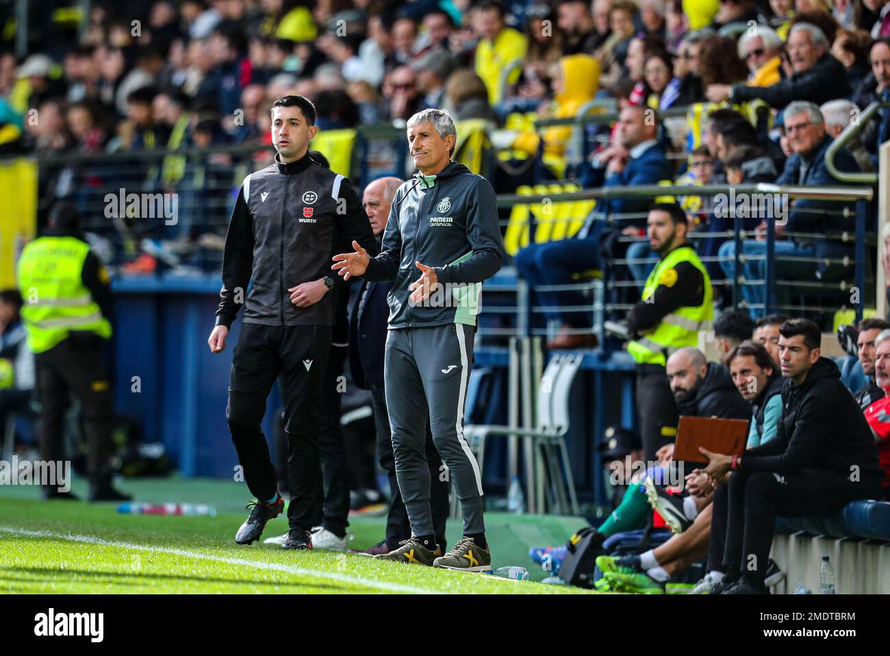 Quique Setien, head coach of Villarreal during the Spanish championship La  Liga football match between Villarreal CF and Atletico de Madrid on June 4,  2023 at La Ceramica Stadium in Castellon, Spain 