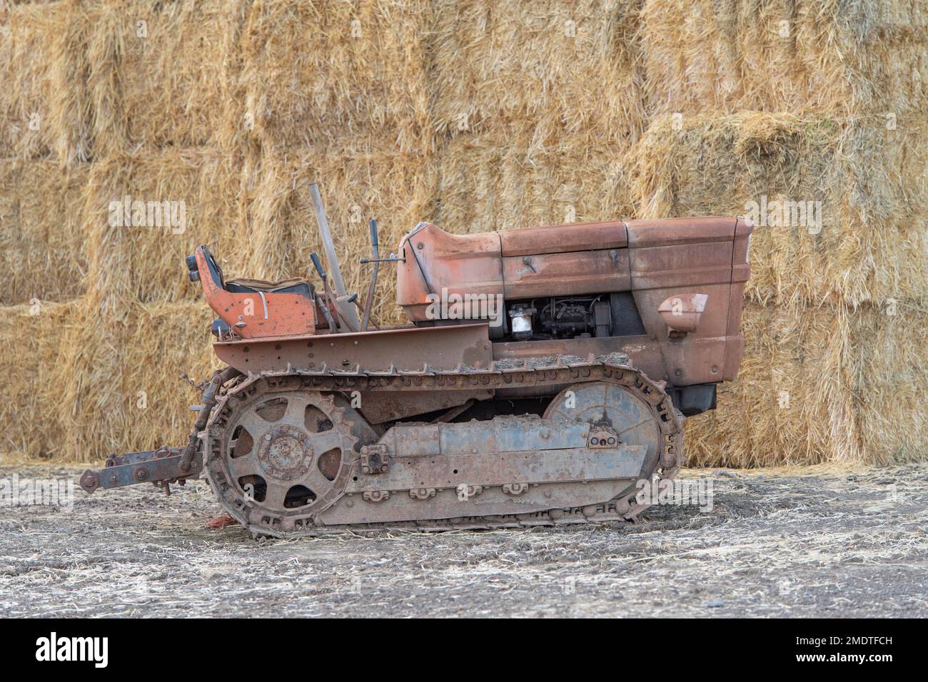 Fiat crawler tractor Stock Photo