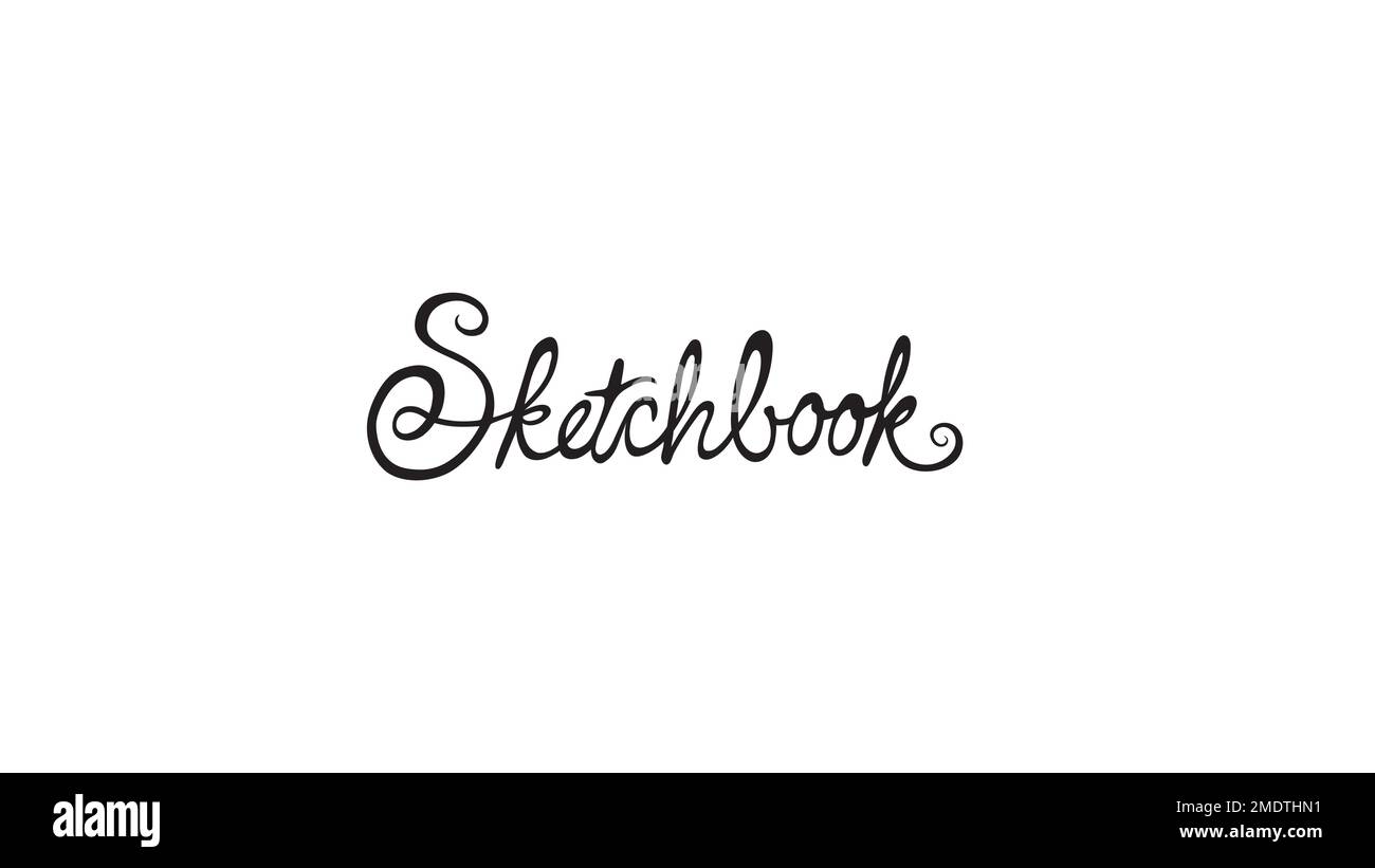 sketchbook handriwing signature letter vector icon design logo illustration Stock Vector