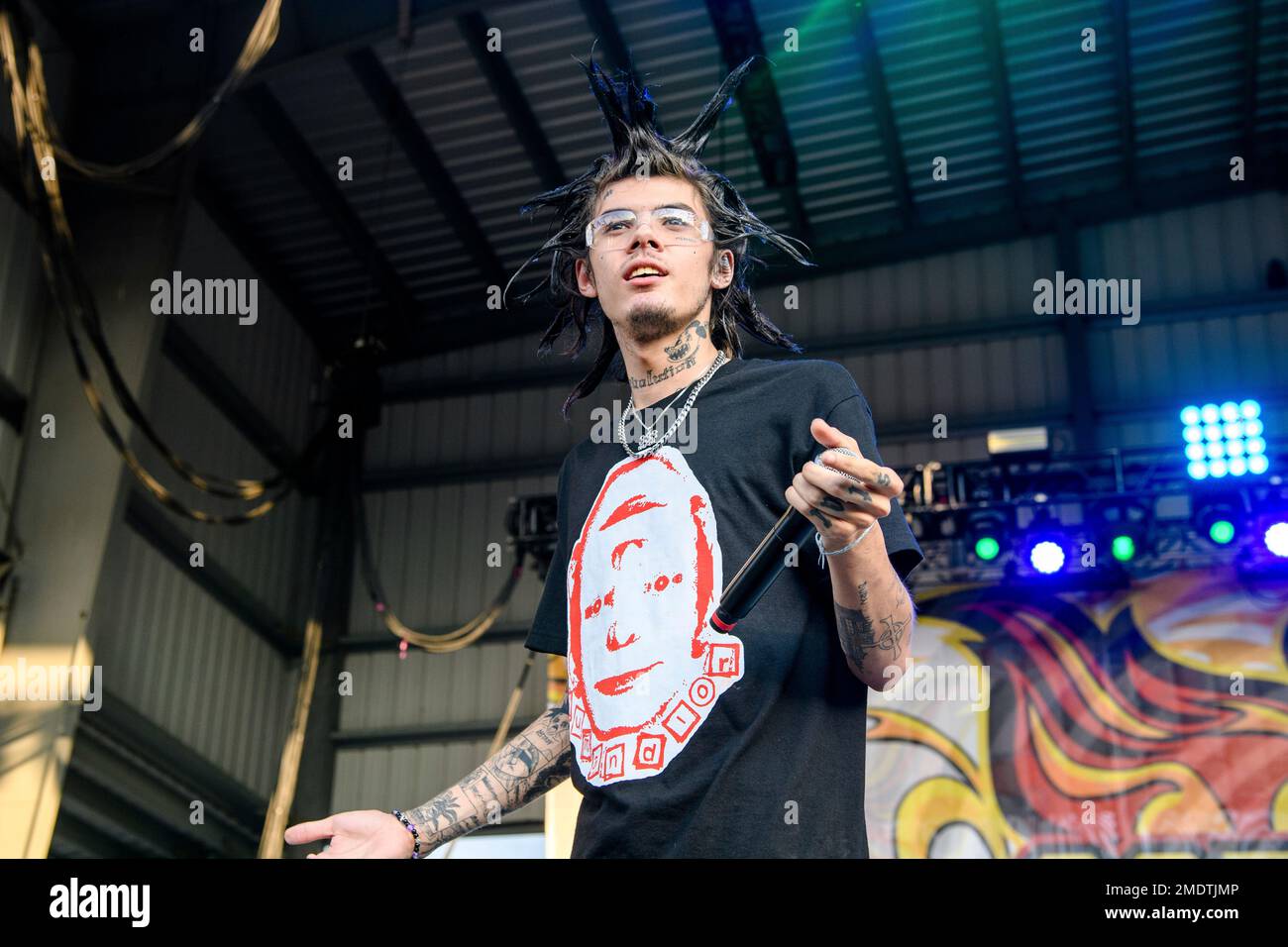 NASCAR ALOE performs at the 2021 Gathering of the Juggalos on Thursday,  August 19, 2021 at Legend Valley in Thornville, OH. (Photo by Amy  Harris/Invision/AP Stock Photo - Alamy