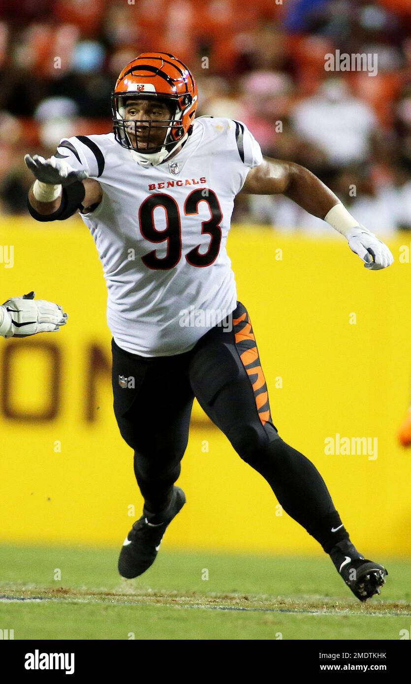 Cincinnati Bengals Defensive End Amani Bledsoe 93 Runs During An NFL cincinnati-bengals-defensive-end-amani-bledsoe-93-runs-during-an-nfl