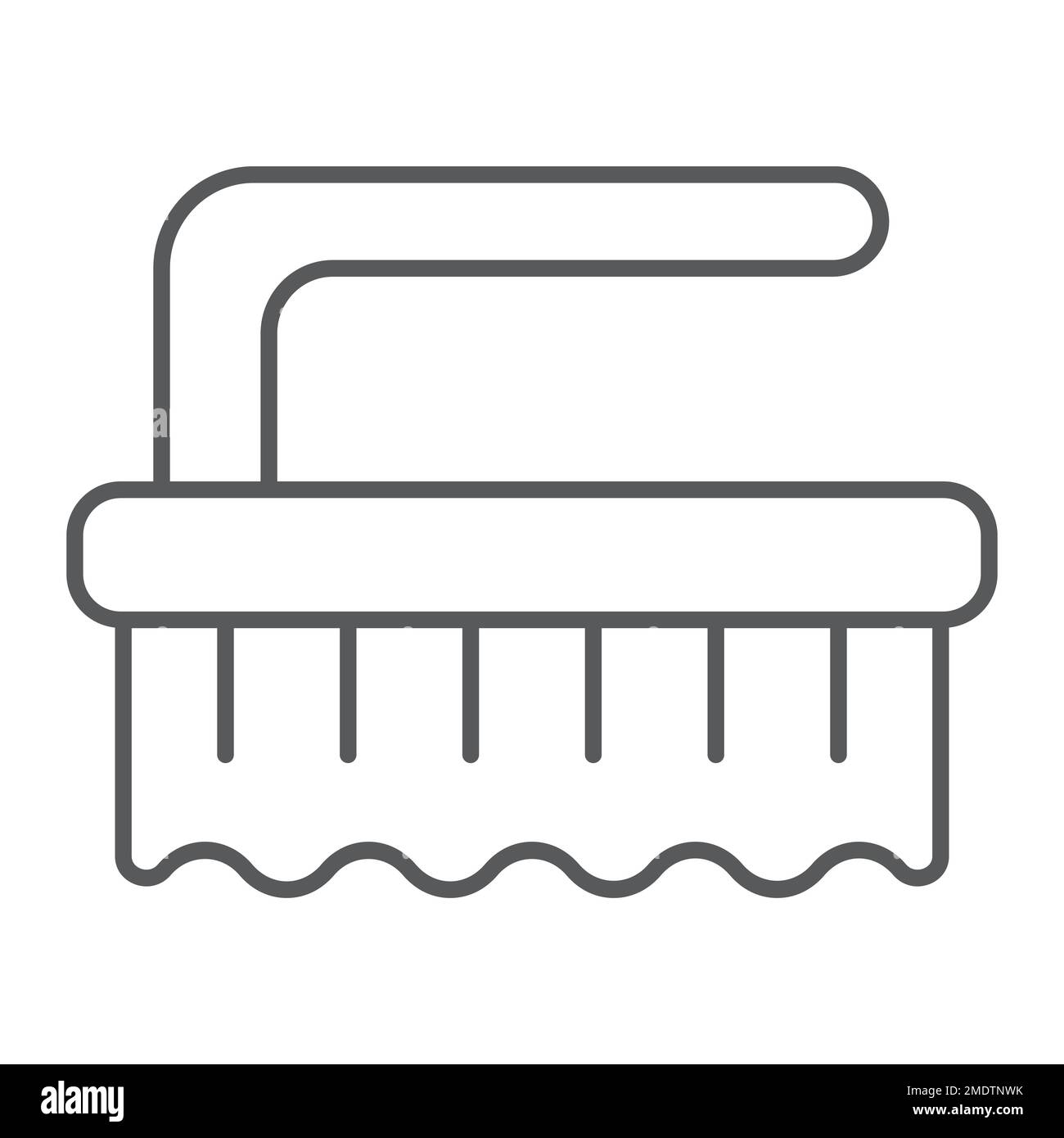 Brush thin line icon, clean and wash, scrub brush sign, vector graphics, a  linear pattern on a white background, eps 10 Stock Vector Image & Art -  Alamy