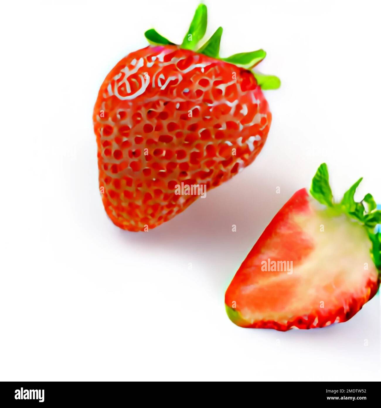 A closeup shot of a ripe strawberry isolated on white background Stock ...