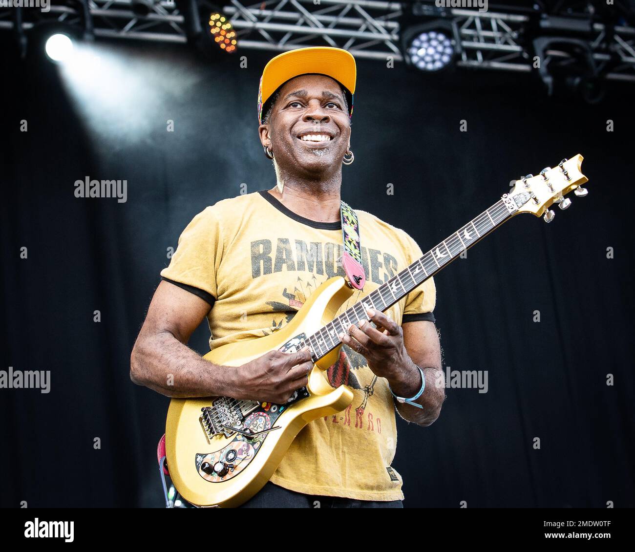 Vernon Reid of Living Colour performing live on stage in 2019 Stock Photo