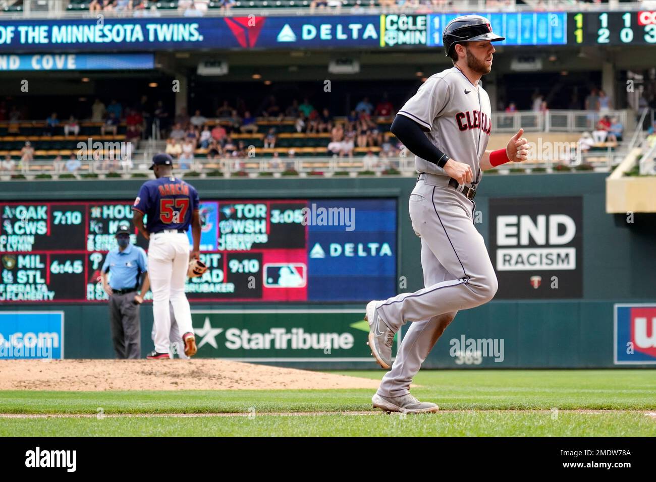 Minnesota Twins pitcher Lewis Thorpe throws against the Cleveland Indians  in the first inning of a baseball game, Wednesday, Aug. 18, 2021, in  Minneapolis. (AP Photo/Jim Mone Stock Photo - Alamy