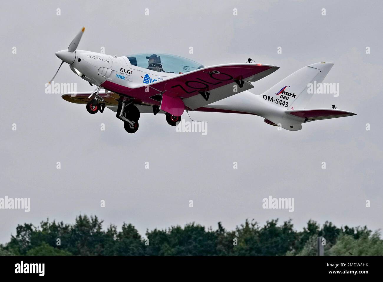 Belgian-British teenager Zara Rutherford takes off in her Shark Ultralight  airplane at the Kortrijk-Wevelgem airfield in Wevelgem, Belgium, Wednesday,  Aug. 18, 2021. A Belgian-British teenager took to the skies Wednesday in her