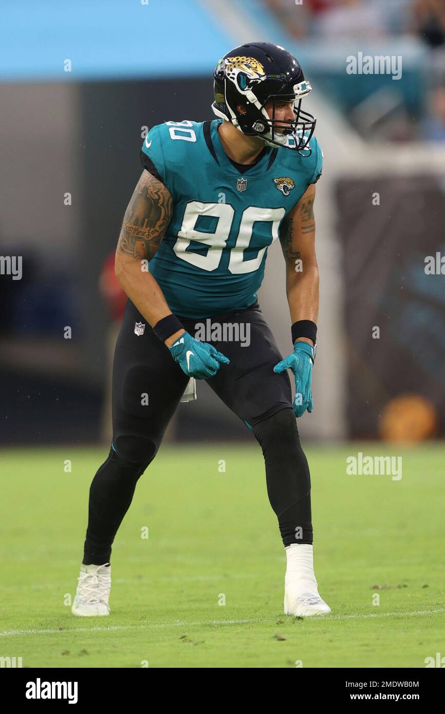 Jacksonville Jaguars tight end James O'Shaughnessy (80) during a pre