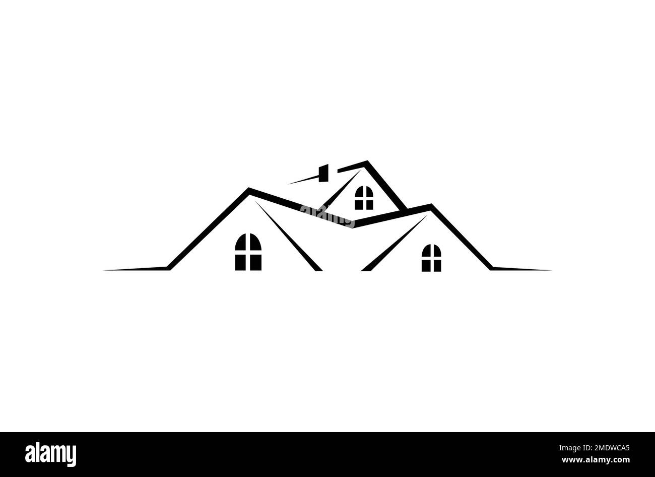 creative house roof real estate logo vector symbol design illustration