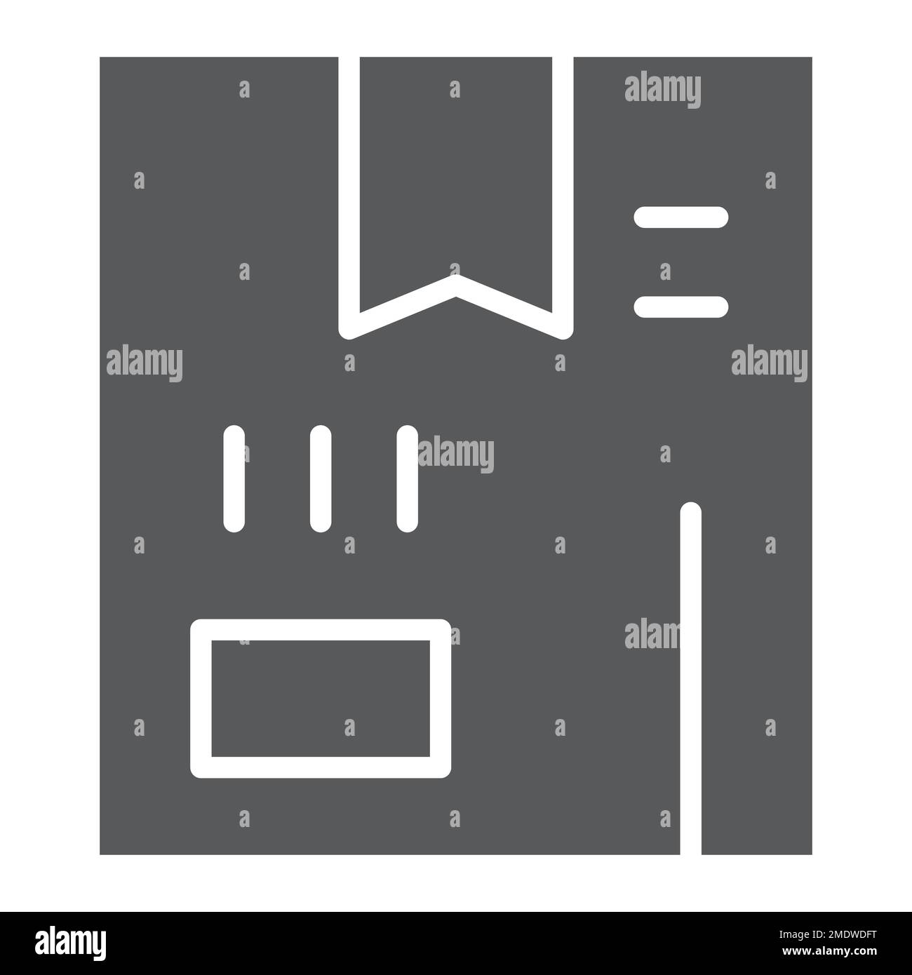 Box glyph icon, parcel and package, cardboard sign, vector graphics, a solid pattern on a white background, eps 10. Stock Vector