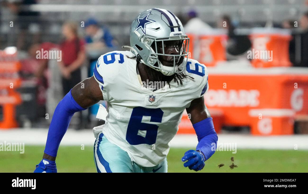 Dallas Cowboys safety Donovan Wilson (6) is seen after an NFL football game  against the Houston Texans, Sunday, Dec. 11, 2022, in Arlington, Texas.  Dallas won 27-23. (AP Photo/Brandon Wade Stock Photo - Alamy