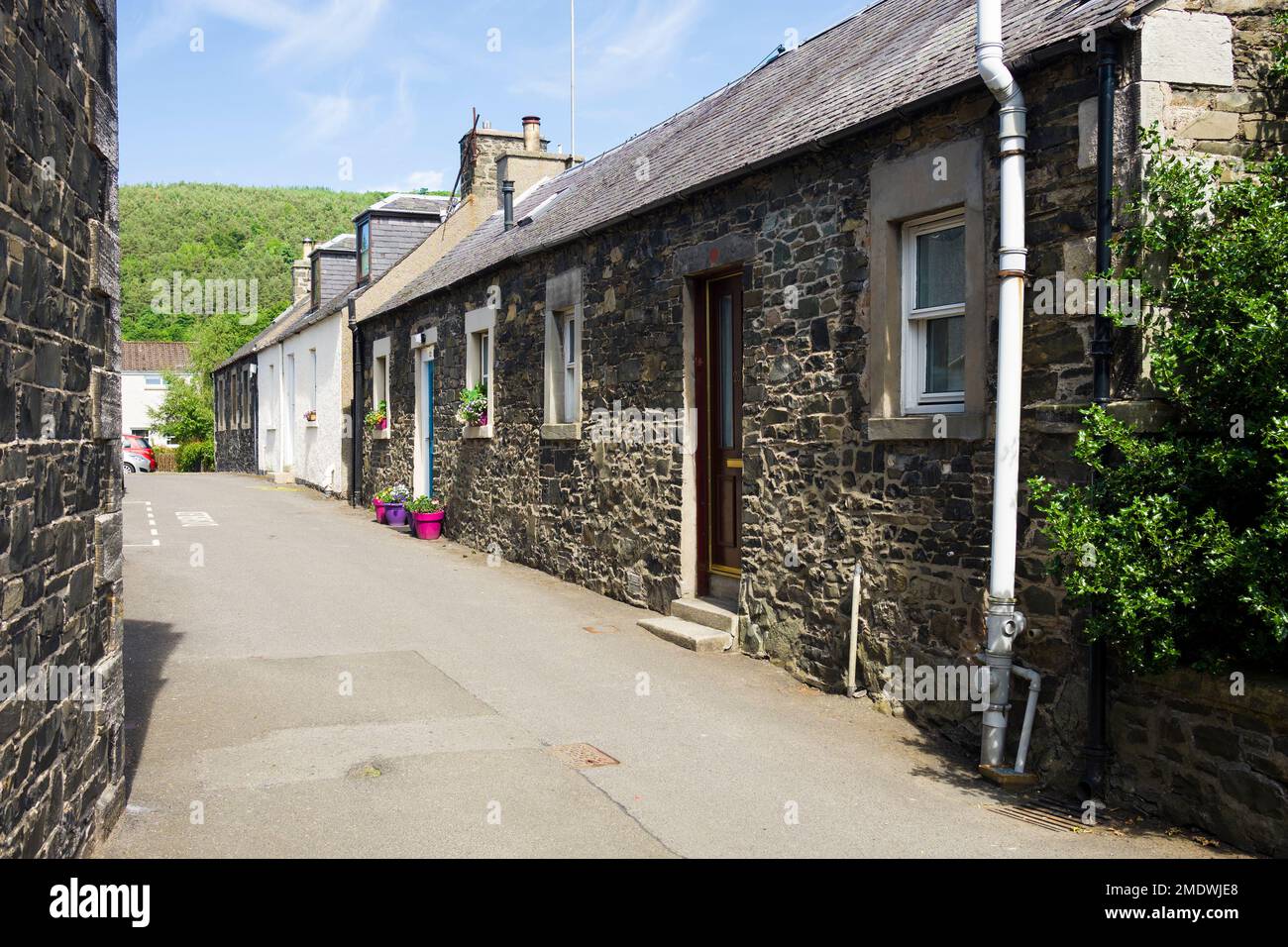 Traditional residential property in a back street of the Scottish