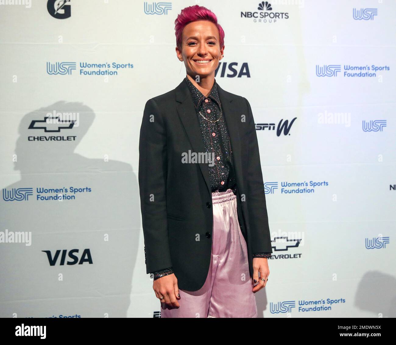 FILE Soccer player Megan Rapinoe poses for photos on the red carpet