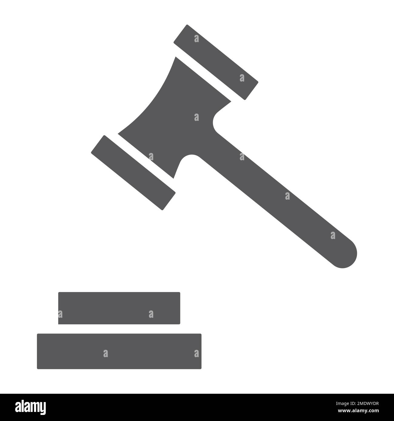 Auction glyph icon, justice and law, hammer sign, vector graphics, a