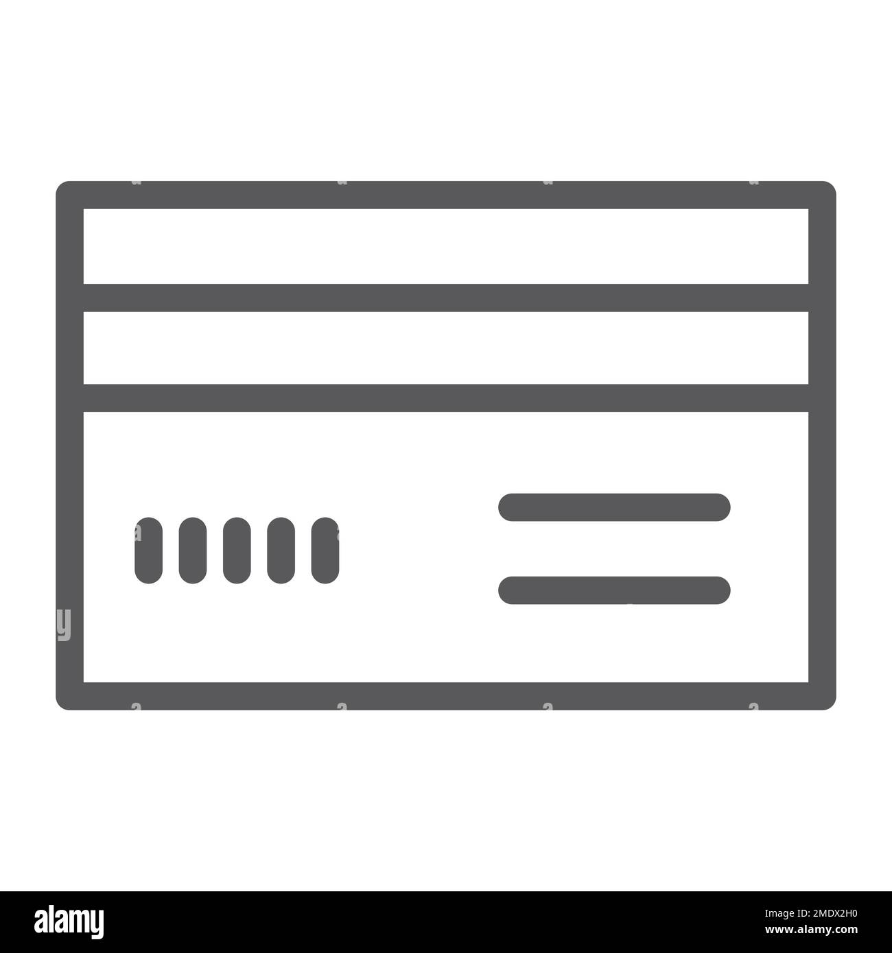 Credit card line icon, bank and money, payment sign, vector graphics, a ...