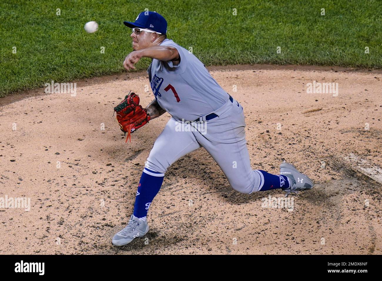 Julio Urias #7 LA Dodgers Mexico White ALL OVER PRINT BASEBALL